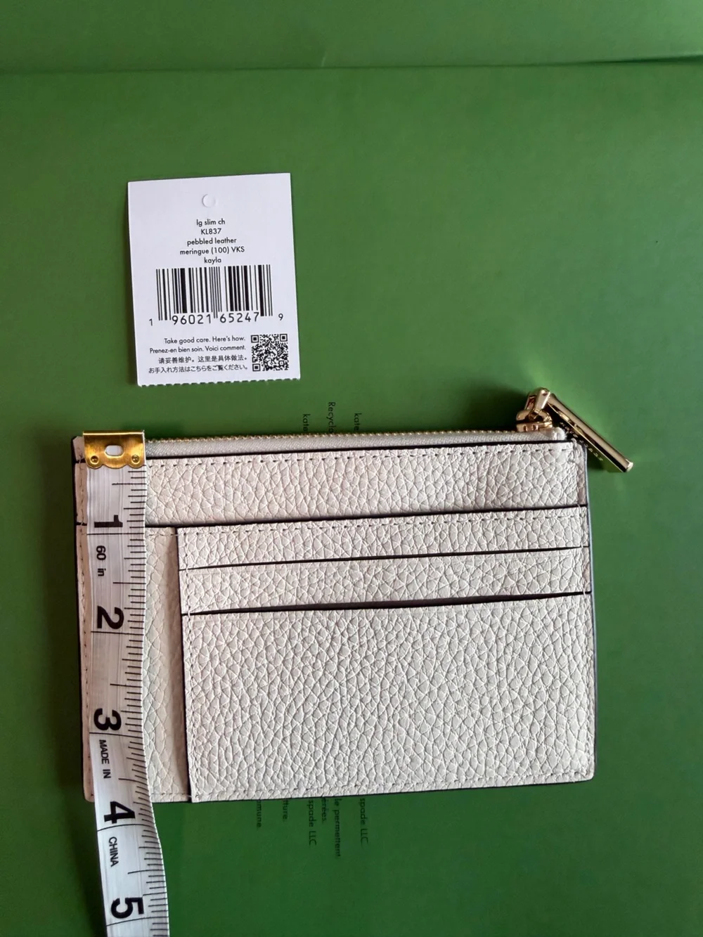 NWT kate spade Ivory Pebbled Leather Crossbody and Card Wallet Set